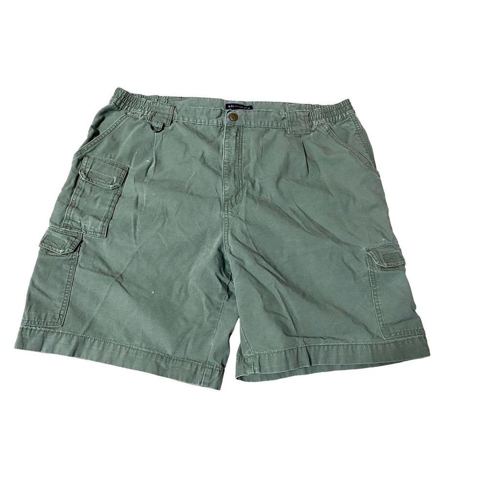 5.11 Tactical Series Men's Heavy Cotton Cargo Shorts Olive Green (Size: 40 x 9)